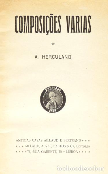 Libros: HERCULANO. (Alexandre) - COMPOSI&Ccedil;&Otilde;ES VARIAS. - Foto 1
