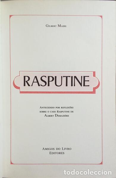 Libros: MAIRE. (Gilbert) - RASPUTINE. - Foto 2