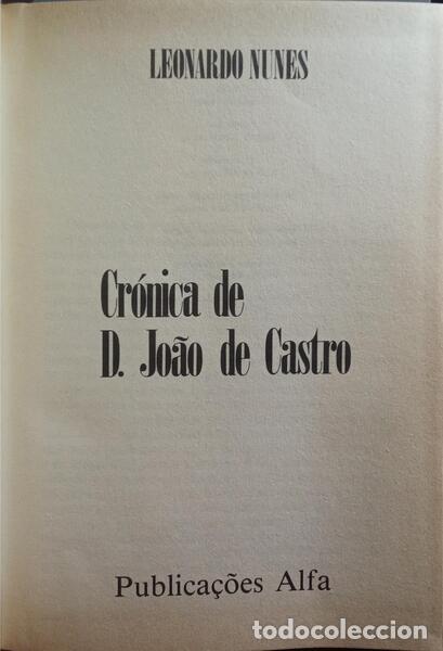Libros: NUNES. (Leonardo) - CR&Oacute;NICA DE DOM JO&Atilde;O DE CASTRO. - Foto 2