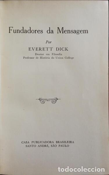 Libros: DICK. (Everett) - FUNDADORES DA MENSAGEM. - Foto 1