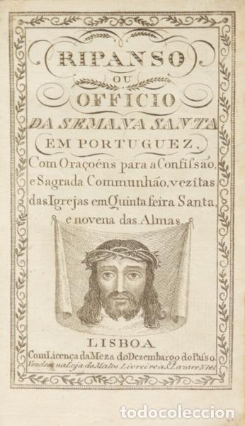 Libros: RIPANSO OU OFFICIO DA SEMANA SANTA [ENCADERNA&Ccedil;&Atilde;O ART&Iacute;STICA. S&Eacute;CULO XVIII. ]