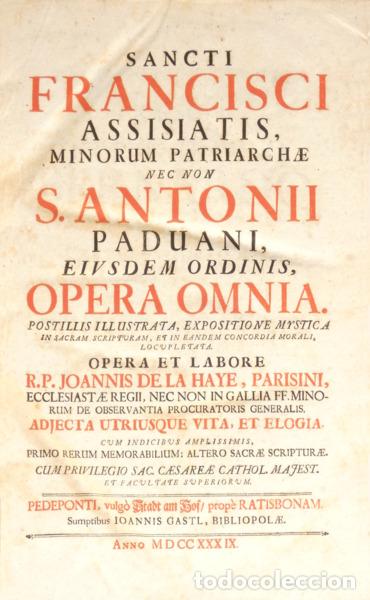 Libros: S&Atilde;O FRANCISCO DE ASSIS e SANTO ANT&Oacute;NIO. - OPERA OMNIA. - Foto 1