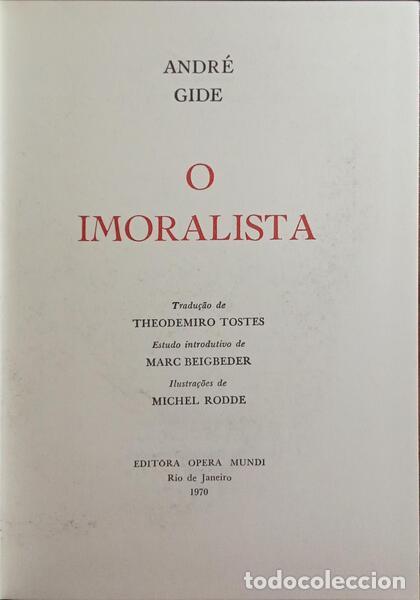 Libros: GIDE. (Andr&eacute;) - O IMORALISTA. - Foto 1