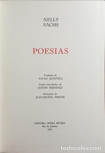 Libros: SACHS. (Nelly) - POESIAS. - Foto 1