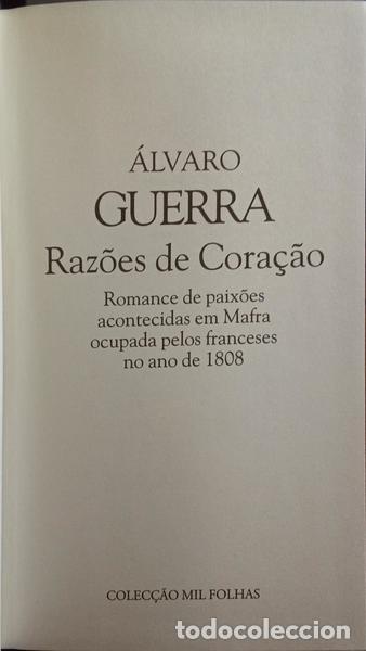 Libros: GUERRA. (&Aacute;lvaro) - RAZ&Otilde;ES DE CORA&Ccedil;&Atilde;O. - Foto 2