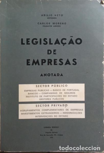 Libros: NETO. (Ab&iacute;lio) e Carlos Moreno. - LEGISLA&Ccedil;&Atilde;O DE EMPRESAS. - Foto 1