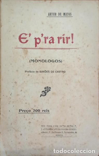 Libros: MATOS. (Artur de) - &Eacute; P&#39;RA RIR! - Foto 1