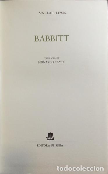 Libros: SINCLAIR LEWIS. (Harry) - BABBITT. - Foto 2