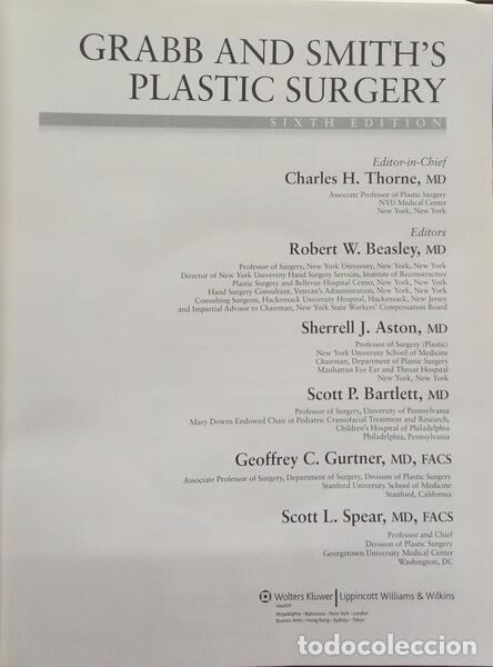 Libros: THORNE. (Charles H.) e outros. - GRABB AND SMITH&#39;S PLASTIC SURGERY. - Foto 2