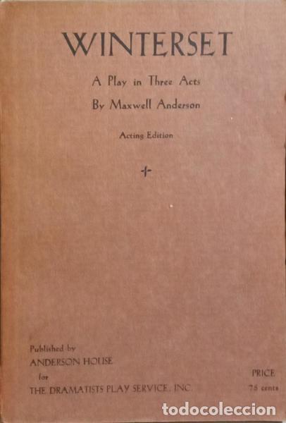Libros: ANDERSON. (Maxwell) - WINTERSET. - Foto 1