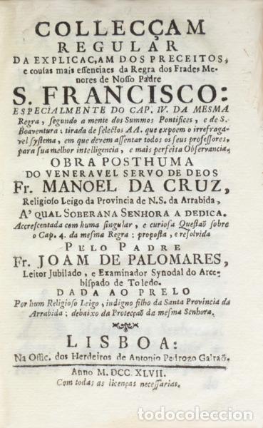 Libros: CRUZ. (Manuel da) e Juan de Palomares. - COLLEC&Ccedil;AM REGULAR DA EXPLICA&Ccedil;AM DOS PRECEITOS, E COUSAS MAI - Foto 1