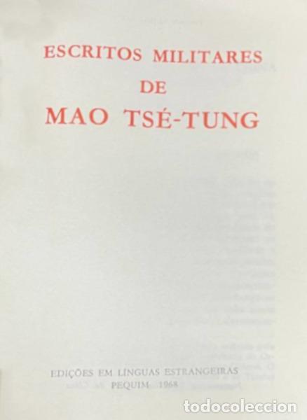 Libros: MAO TS&Eacute;-TUNG. - ESCRITOS MILITARES. - Foto 2
