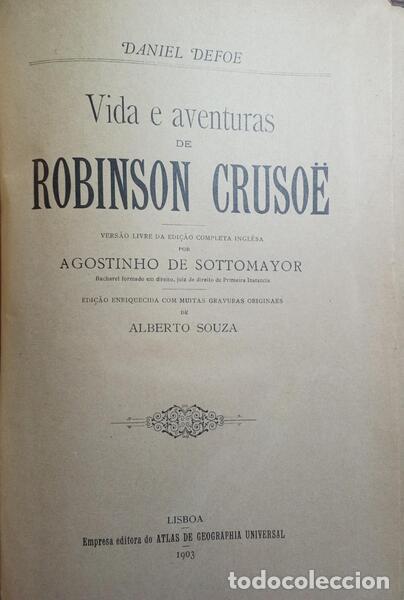 Libros: DEFOE. (Daniel) - VIDA E AVENTURAS DE ROBINSON CRUSO&Euml;. - Foto 2