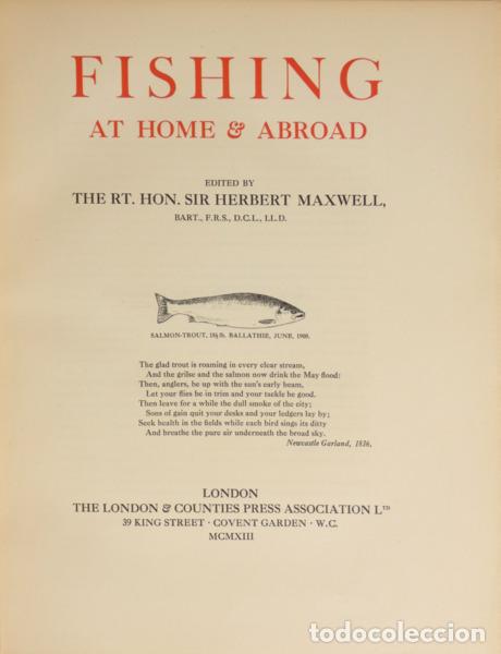 Libros: MAXWELL. (Herbert) - FISHING AT HOME & ABROAD. - Foto 2