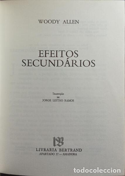 Libros: ALLEN. (Woody) - EFEITOS SECUND&Aacute;RIOS. [ENC.] - Foto 2