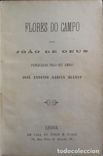 Libros: DEUS. (Jo&atilde;o de) - FLORES DO CAMPO. - Foto 1
