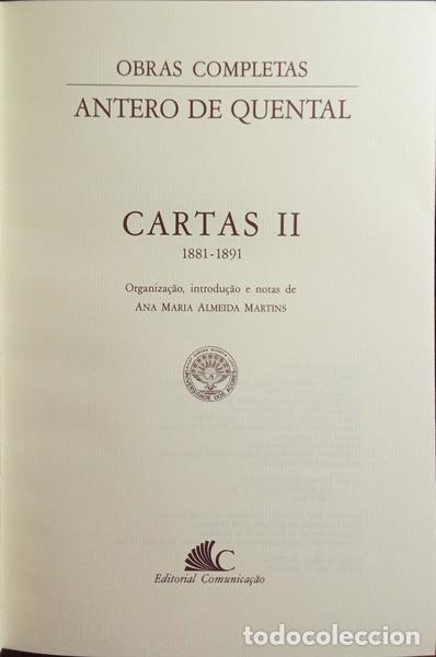 Libros: QUENTAL. (Antero de) - OBRAS COMPLETAS. [3 VOLS.] - Foto 2