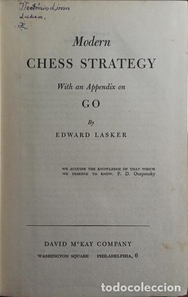 Libros: LASKER. (Edward) - MODERN CHESS STRATEGY. - Foto 1