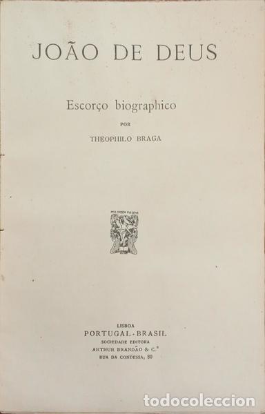 Libros: BRAGA. (Te&oacute;filo) - JO&Atilde;O DE DEUS. - Foto 2