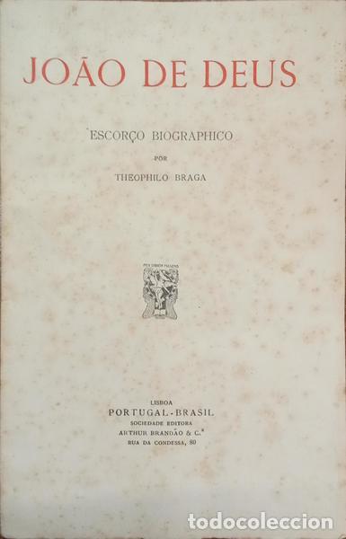 Libros: BRAGA. (Te&oacute;filo) - JO&Atilde;O DE DEUS. - Foto 1