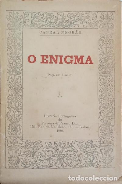 Libros: CABRAL NEGR&Atilde;O. (Francisco dos Santos) - O ENIGMA. - Foto 1
