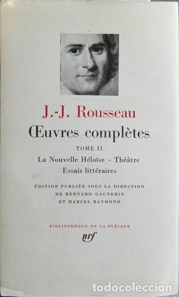 Libros: ROUSSEAU. (Jean-Jacques) - CEUVRES COMPL&Egrave;TES. [2 VOLS.] - Foto 1