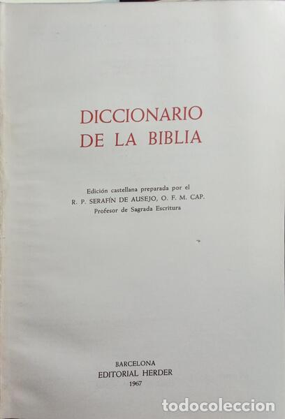 Libros: HAAG. (Herbert), A. van den Born e S. de Ausejo. - DICIONARIO DE LA BIBLIA. - Foto 2