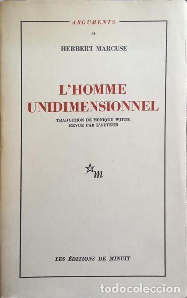 Libros: MARCUSE. (Herbert) - LHOMME UNIDIMENSIONNEL. - Foto 1