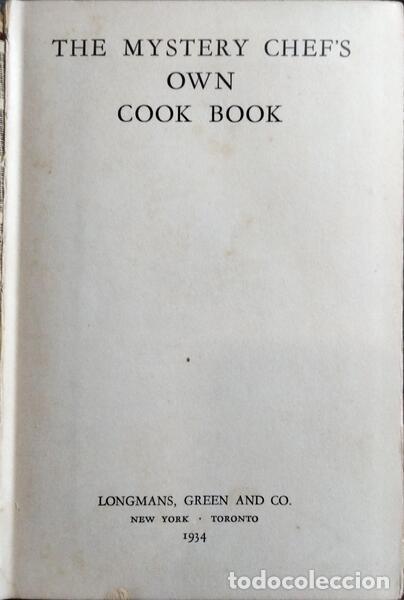 Libros: MYSTERY (THE) CHEF&#39;S OWN COOK BOOK. - Foto 1