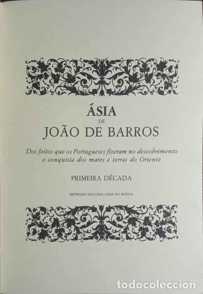 Libros: BARROS. (Jo&atilde;o de) - &Aacute;SIA. [4 VOLS., FAC-S&Iacute;MILE] - Foto 2