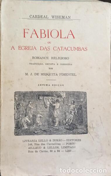 Libros: WISEMAN. (Nicholas Patrick) - FABIOLA OU A EGREJA DAS CATACUMBAS. - Foto 1
