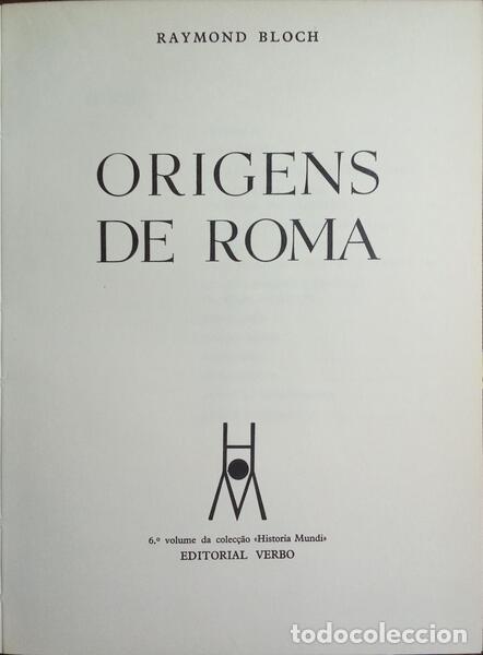 Libros: BLOCH. (Raymond) - ORIGENS DE ROMA. - Foto 1