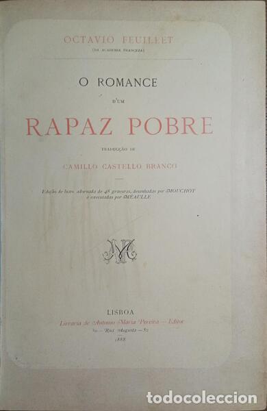 Libros: FEUILLET. (Octave) - O ROMANCE DUM RAPAZ POBRE. - Foto 2