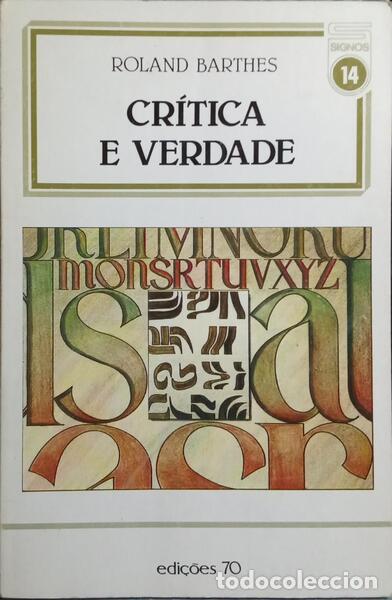 Libros: BARTHES. (Roland) - CR&Iacute;TICA E VERDADE. - Foto 1