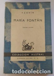 Libros: Mar&iacute;a Font&aacute;n. - Azor&iacute;n. - Foto 1