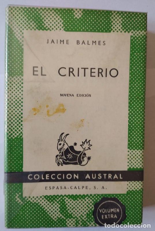 Libros: El criterio - Balmes, Jaime (1810-1848) - Foto 1
