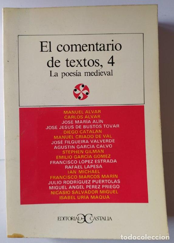 Libros: El comentario de textos, 4. La poes&iacute;a medieval. - VV.AA. - Foto 1