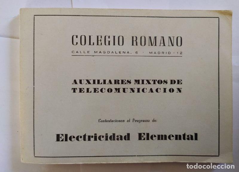 Libros: Contestaciones al programa de electricidad elemental. - An&oacute;nimo - Foto 1