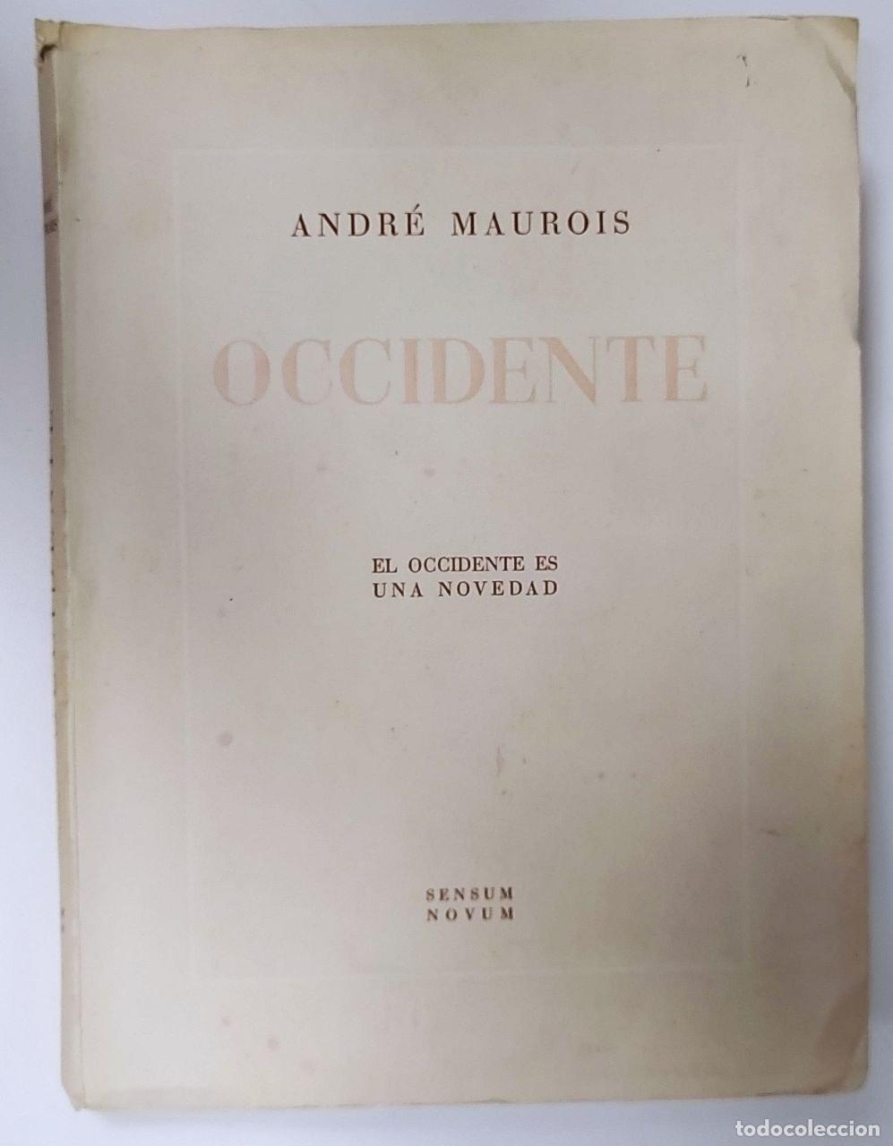 Libros: Occidente. - Maurois, Andr&eacute; - Foto 1