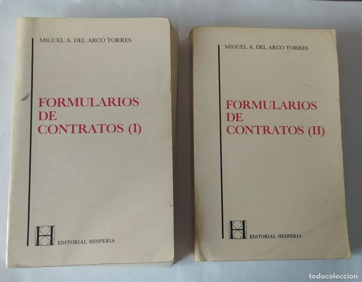 Libros: Formularios de contratos ( 2 tomos) - Arco Torres, Miguel &Aacute;ngel del - Foto 1