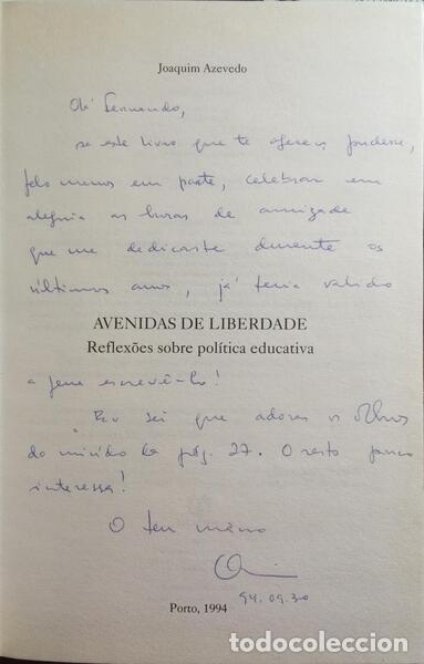 Libros: AZEVEDO. (Joaquim) - AVENIDAS DE LIBERDADE. - Foto 2
