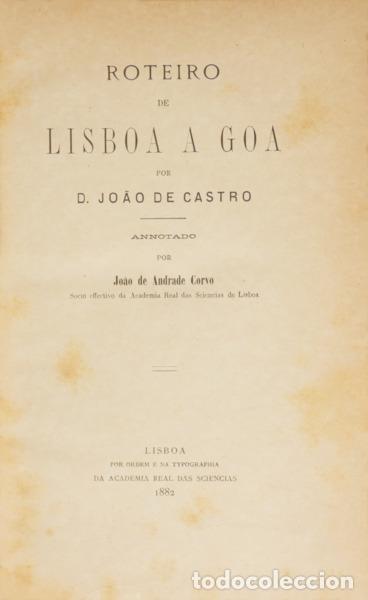 Libros: CASTRO. (Dom Jo&atilde;o de) - ROTEIRO DE LISBOA A GOA. - Foto 1