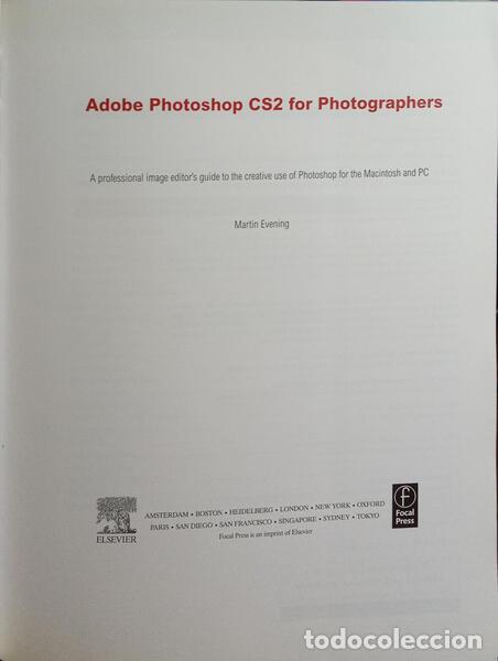 Libros: EVENING. (Martin) - ADOBE PHOTOSHOP CS2 FOR PHOTOGRAPHERS. - Foto 2