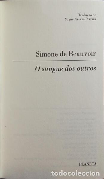 Libros: BEAUVOIR. (Simone de) - O SANGUE DOS OUTROS. - Foto 1