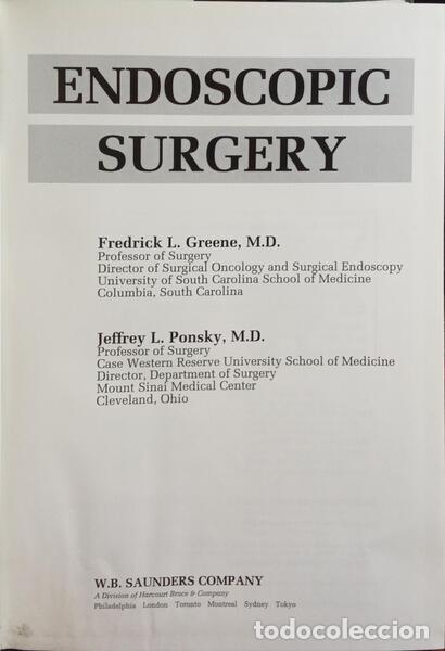 Libros: GREENE. (Fredrick L.) e Jeffrey L. Ponsky. - ENDOSCOPIC SURGERY. - Foto 2