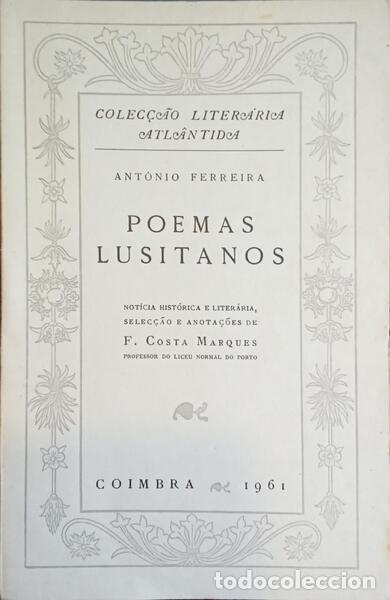 Libros: FERREIRA. (Ant&oacute;nio) - POEMAS LUSITANOS. - Foto 1