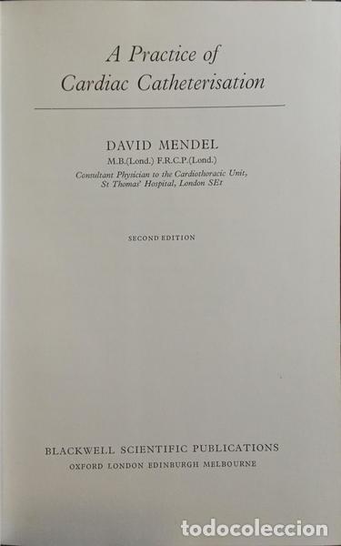 Libros: MENDEL. (David) - A PRACTICE OF CARDIAC CATHETERISATION. - Foto 2