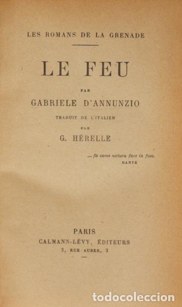 Libros: DANNUNZIO. (Gabriele) - LE FEU. - Foto 2