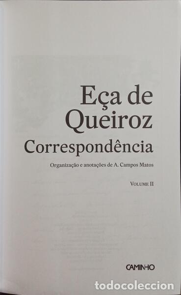 Libros: E&Ccedil;A DE QUEIR&Oacute;S. (Jos&eacute; Maria de) - CORRESPOND&Ecirc;NCIA. [2 VOLS.] - Foto 2