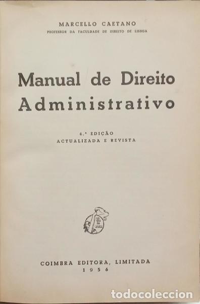 Libros: CAETANO. (Marcelo) - MANUAL DE DIREITO ADMINISTRATIVO. [4.&ordf; EDI&Ccedil;&Atilde;O] - Foto 1
